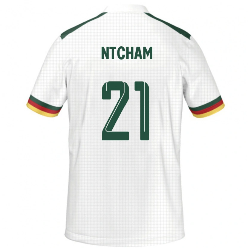 Danxen Damen Kamerun Olivier Ntcham #21 Weiß Auswärtstrikot Trikot 24-26 T-Shirt