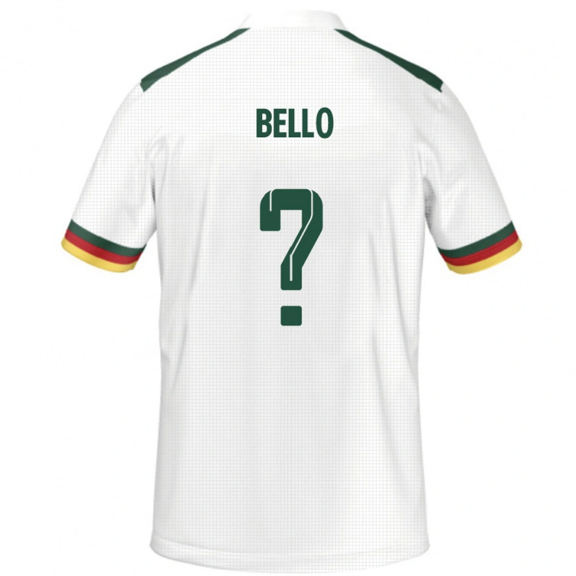 Danxen Damen Kamerun Karim Bello #0 Weiß Auswärtstrikot Trikot 24-26 T-Shirt