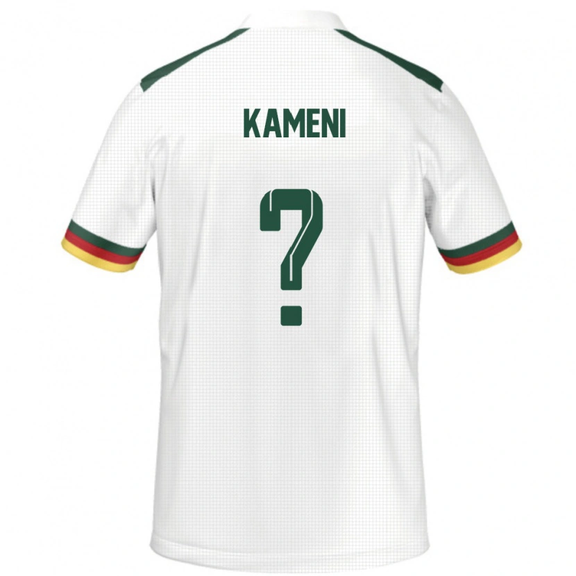 Danxen Damen Kamerun Junior Kameni #0 Weiß Auswärtstrikot Trikot 24-26 T-Shirt