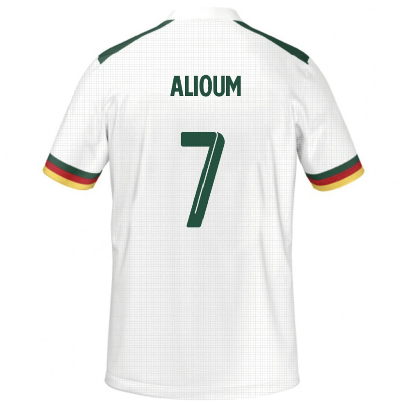 Danxen Damen Kamerun Saidou Alioum #7 Weiß Auswärtstrikot Trikot 24-26 T-Shirt