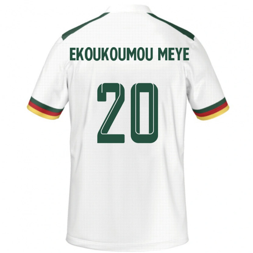 Danxen Damen Kamerun Ivan Donald Ekoukoumou Meye #20 Weiß Auswärtstrikot Trikot 24-26 T-Shirt