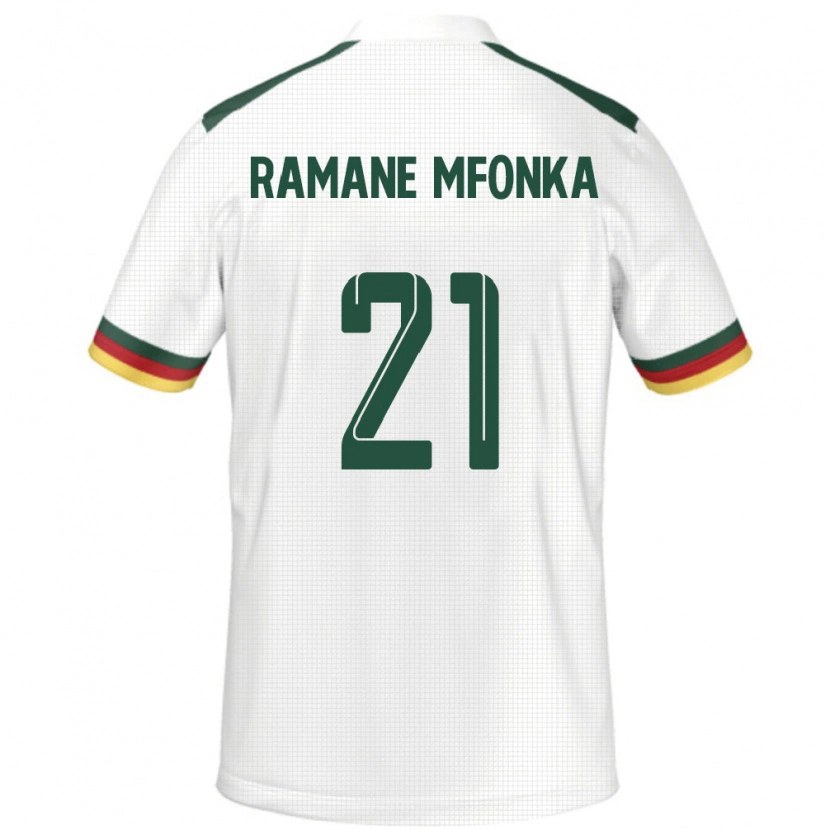Danxen Damen Kamerun Abdel Ramane Mfonka #21 Weiß Auswärtstrikot Trikot 24-26 T-Shirt