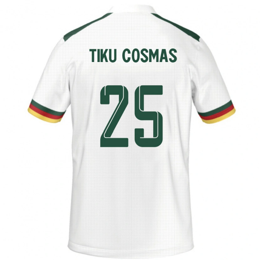 Danxen Damen Kamerun Ayuck Tiku Cosmas #25 Weiß Auswärtstrikot Trikot 24-26 T-Shirt
