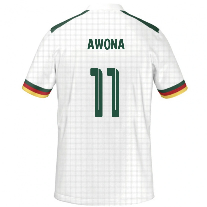 Danxen Damen Kamerun Aurelle Awona #11 Weiß Auswärtstrikot Trikot 24-26 T-Shirt