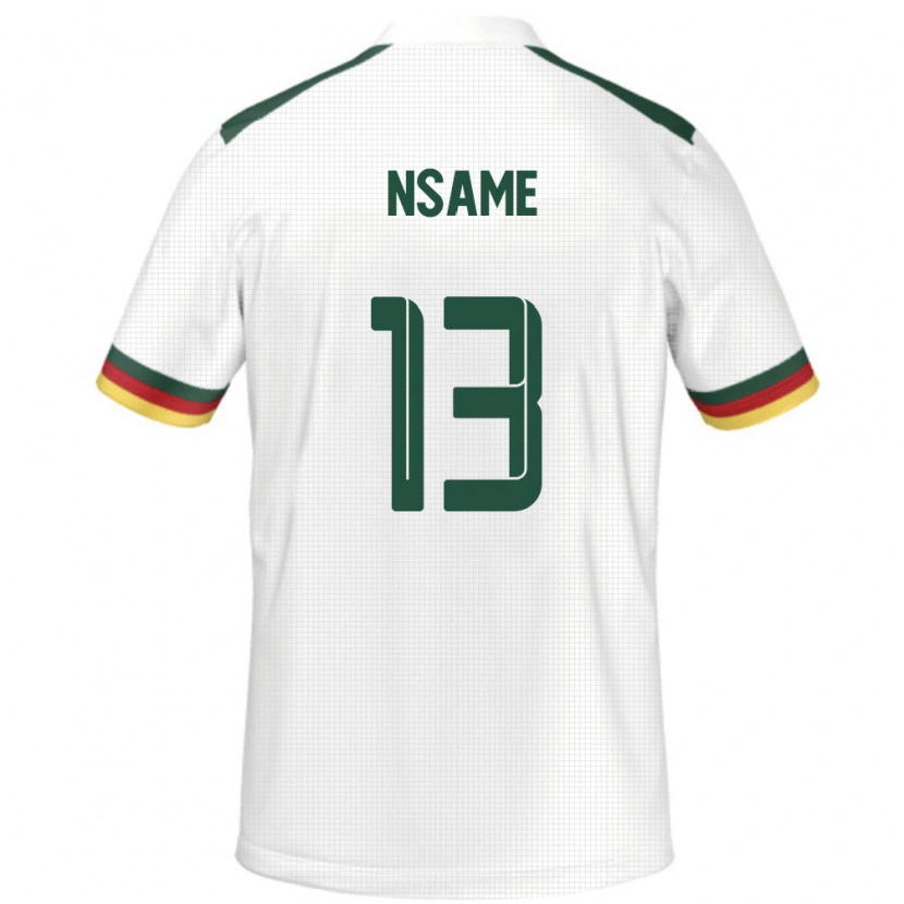 Danxen Damen Kamerun Jean-Pierre Nsame #13 Weiß Auswärtstrikot Trikot 24-26 T-Shirt