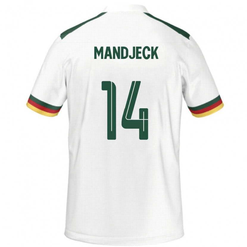Danxen Damen Kamerun Georges Mandjeck #14 Weiß Auswärtstrikot Trikot 24-26 T-Shirt