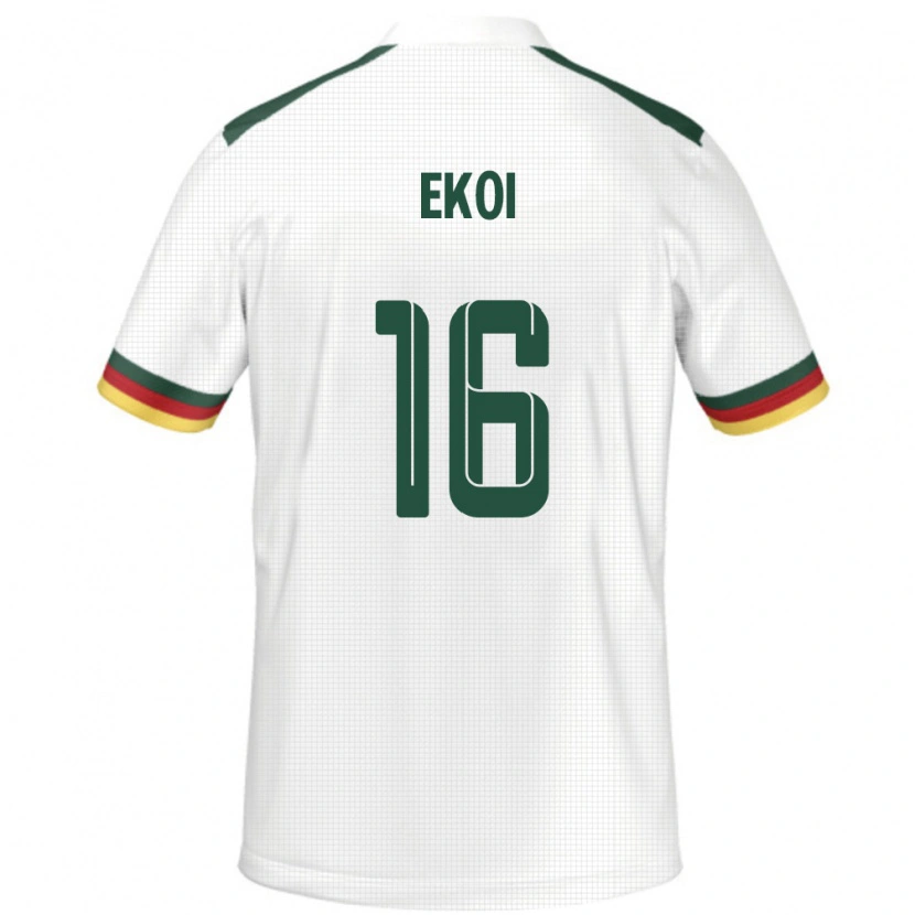 Danxen Damen Kamerun Manfred Ekoi #16 Weiß Auswärtstrikot Trikot 24-26 T-Shirt
