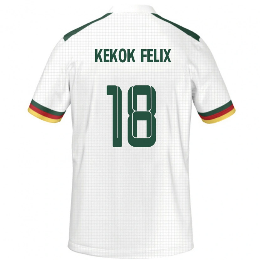 Danxen Damen Kamerun Ndifor Kekok Felix #18 Weiß Auswärtstrikot Trikot 24-26 T-Shirt