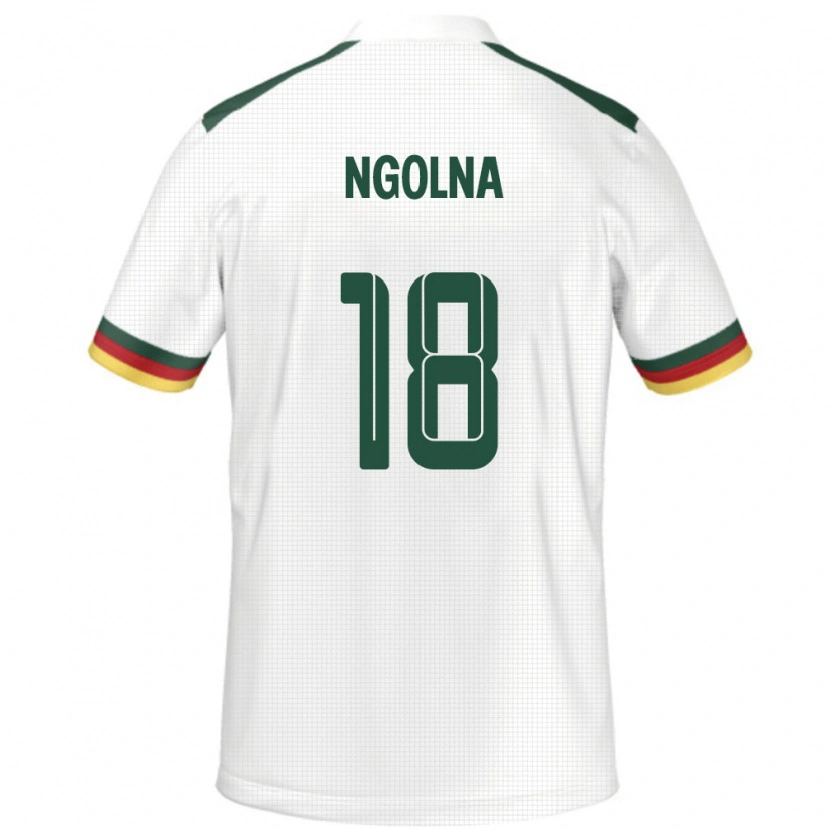 Danxen Damen Kamerun Patrice Ngolna #18 Weiß Auswärtstrikot Trikot 24-26 T-Shirt