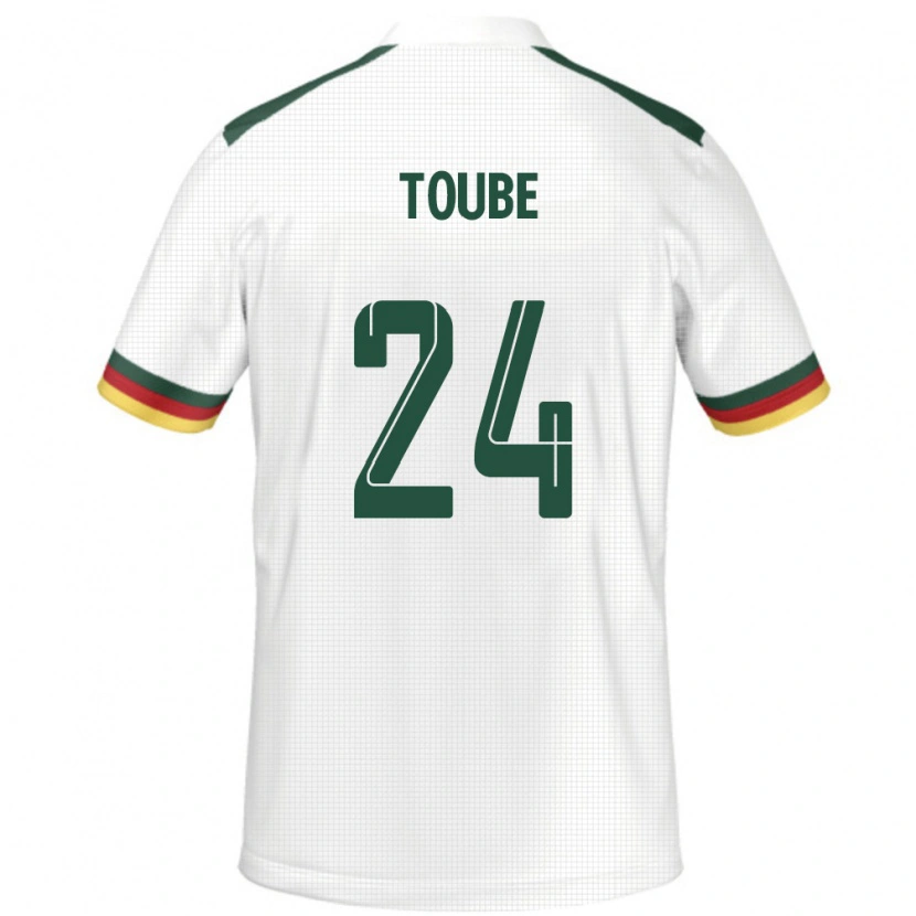 Danxen Damen Kamerun Godefroy Toube #24 Weiß Auswärtstrikot Trikot 24-26 T-Shirt