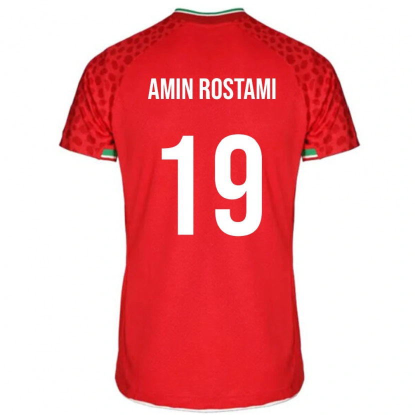 Danxen Damen Iran Mohammad Amin Rostami #19 Rot Auswärtstrikot Trikot 24-26 T-Shirt
