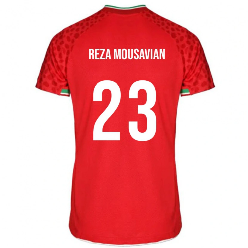 Danxen Damen Iran Seyed Reza Mousavian #23 Rot Auswärtstrikot Trikot 24-26 T-Shirt