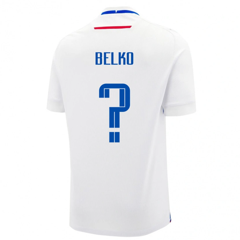 Danxen Damen Slowakei Lubomir Belko #0 Weiß Auswärtstrikot Trikot 24-26 T-Shirt