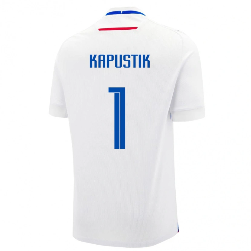 Danxen Damen Slowakei Simon Kapustik #1 Weiß Auswärtstrikot Trikot 24-26 T-Shirt