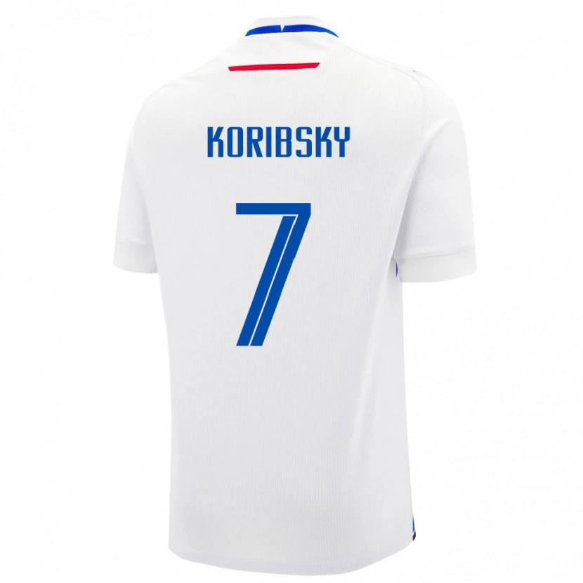 Danxen Damen Slowakei Simon Koribsky #7 Weiß Auswärtstrikot Trikot 24-26 T-Shirt