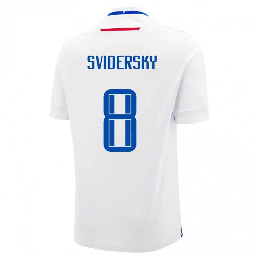 Danxen Damen Slowakei Martin Svidersky #8 Weiß Auswärtstrikot Trikot 24-26 T-Shirt