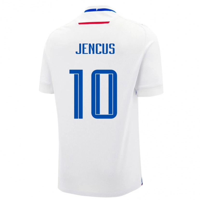 Danxen Damen Slowakei Martin Jencus #10 Weiß Auswärtstrikot Trikot 24-26 T-Shirt