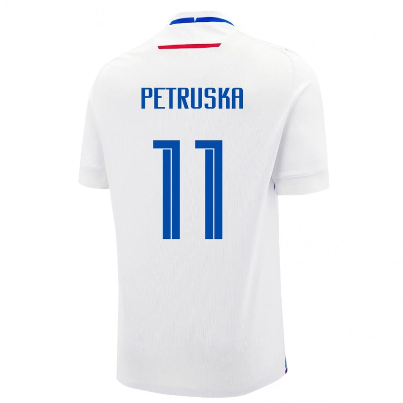 Danxen Damen Slowakei Robert Petruska #11 Weiß Auswärtstrikot Trikot 24-26 T-Shirt