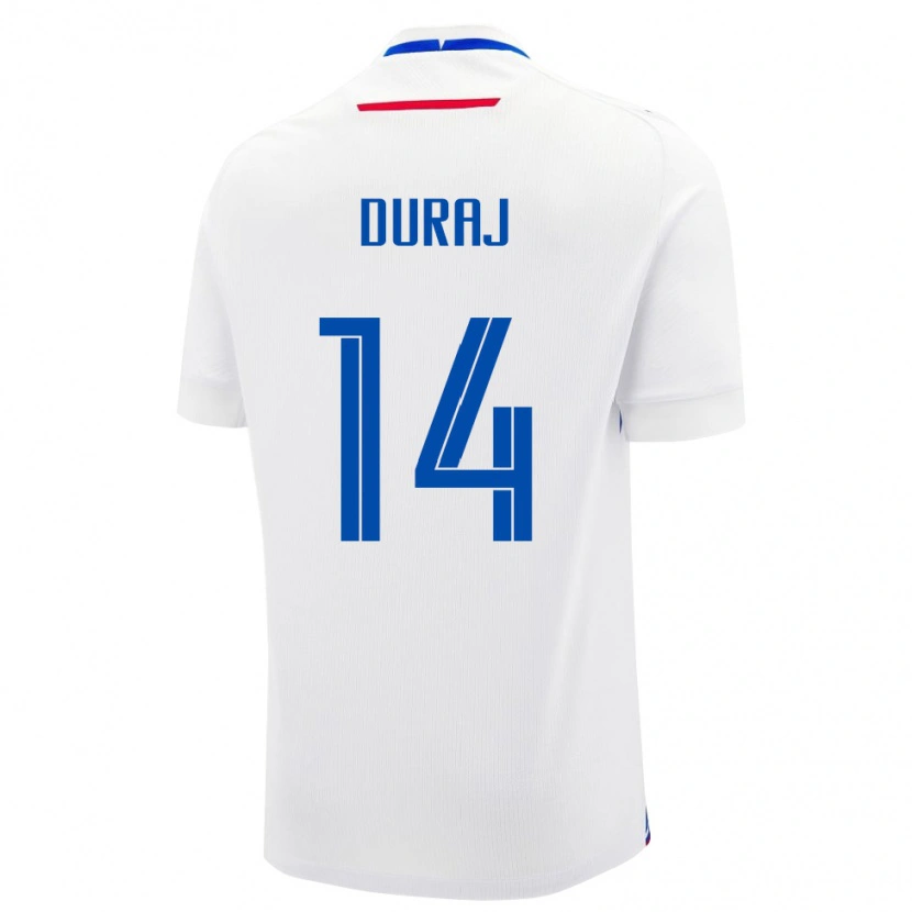 Danxen Damen Slowakei Michal Duraj #14 Weiß Auswärtstrikot Trikot 24-26 T-Shirt