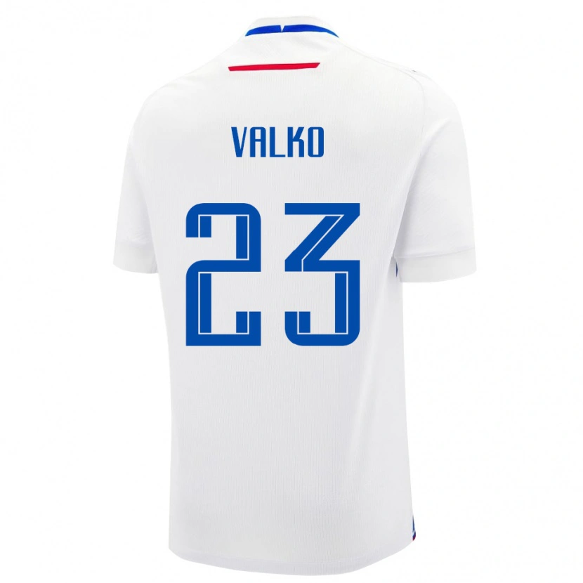 Danxen Damen Slowakei Bruno Valko #23 Weiß Auswärtstrikot Trikot 24-26 T-Shirt