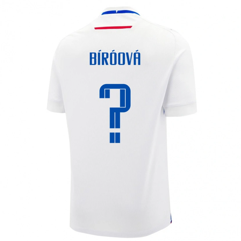 Danxen Damen Slowakei Alexandra Bíróová #0 Weiß Auswärtstrikot Trikot 24-26 T-Shirt