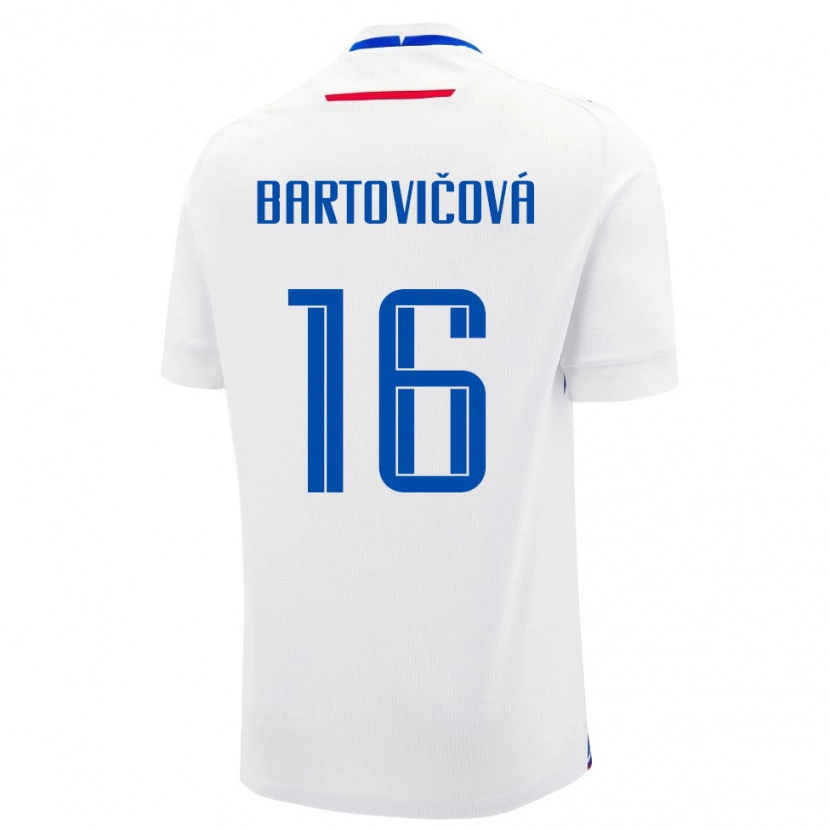 Danxen Damen Slowakei Diana Bartovičová #16 Weiß Auswärtstrikot Trikot 24-26 T-Shirt