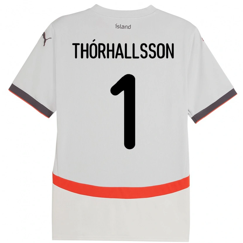 Danxen Damen Island Ívar Arnbro Thórhallsson #1 Weiß Auswärtstrikot Trikot 24-26 T-Shirt