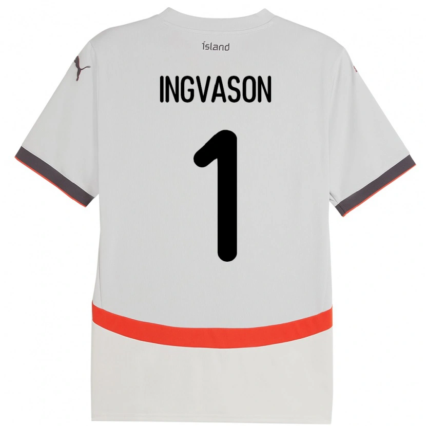 Danxen Damen Island Sigurdur Ingvason #1 Weiß Auswärtstrikot Trikot 24-26 T-Shirt