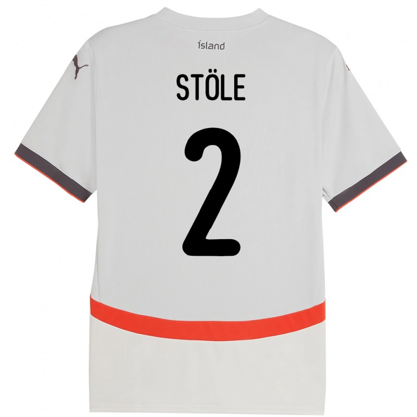 Danxen Damen Island Ingimar Torbjörnsson Stöle #2 Weiß Auswärtstrikot Trikot 24-26 T-Shirt