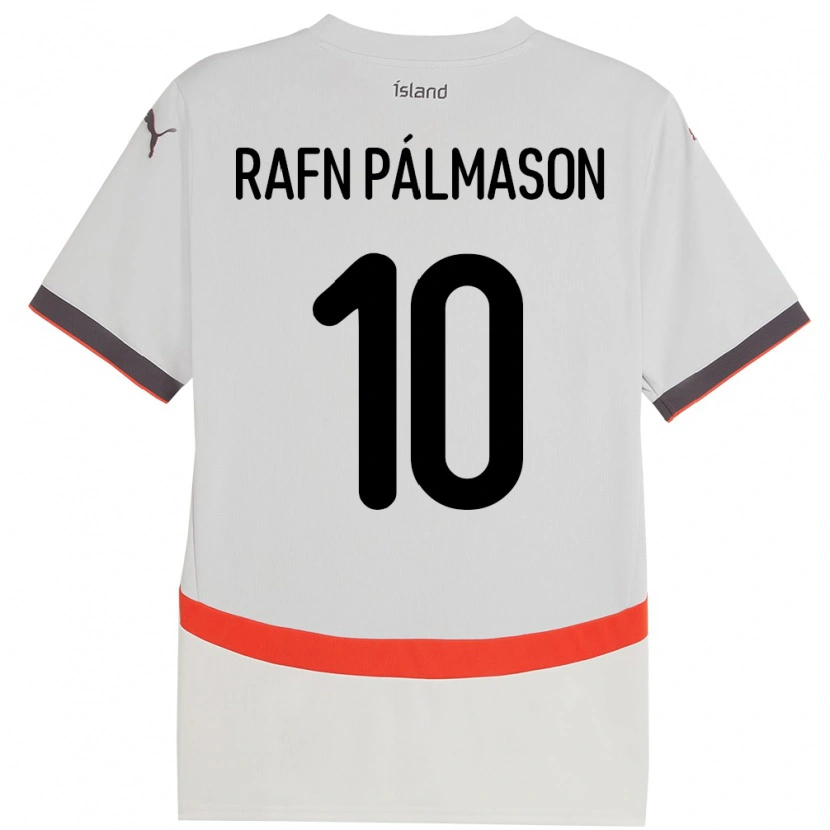 Danxen Damen Island Alexander Rafn Pálmason #10 Weiß Auswärtstrikot Trikot 24-26 T-Shirt