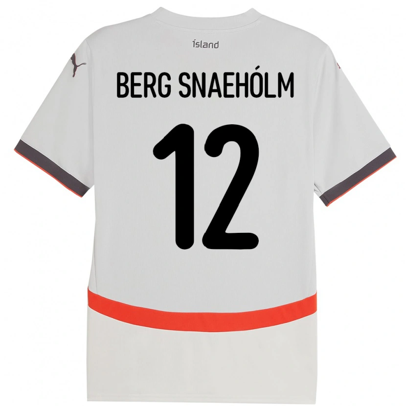 Danxen Damen Island Gylfi Berg Snaehólm #12 Weiß Auswärtstrikot Trikot 24-26 T-Shirt