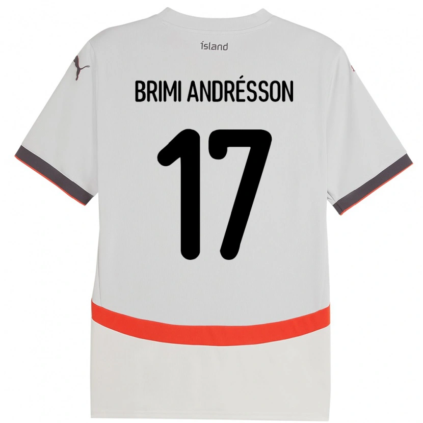 Danxen Damen Island Björgvin Brimi Andrésson #17 Weiß Auswärtstrikot Trikot 24-26 T-Shirt