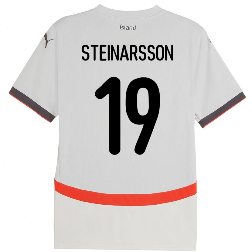 Danxen Damen Island Ásgeir Steinn Steinarsson #19 Weiß Auswärtstrikot Trikot 24-26 T-Shirt