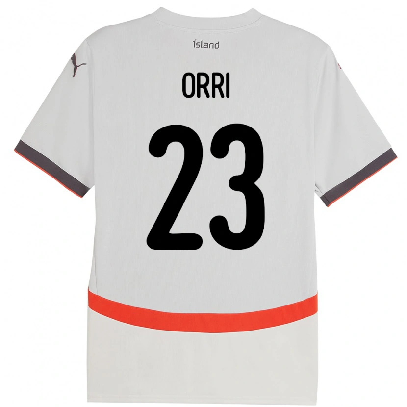 Danxen Damen Island Ágúst Orri Thorsteinsson #23 Weiß Auswärtstrikot Trikot 24-26 T-Shirt