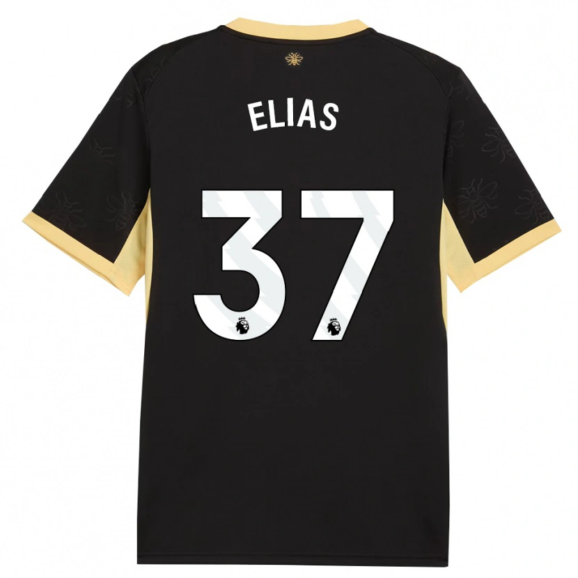 Danxen Damen Allan Andrade Elias #37 Schwarz Gelb Auswärtstrikot Trikot 2026/27 T-Shirt
