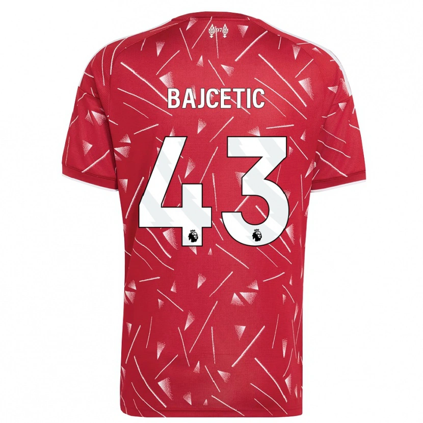 Danxen Damen Stefan Bajcetic #43 Weiß Rot Heimtrikot Trikot 2026/27 T-Shirt