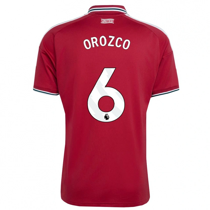Danxen Damen Cristian Orozco #6 Rot Gelb Weiß Heimtrikot Trikot 2026/27 T-Shirt