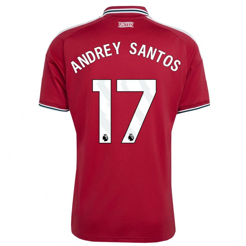 Danxen Damen Andrey Santos #17 Rot Gelb Weiß Heimtrikot Trikot 2026/27 T-Shirt