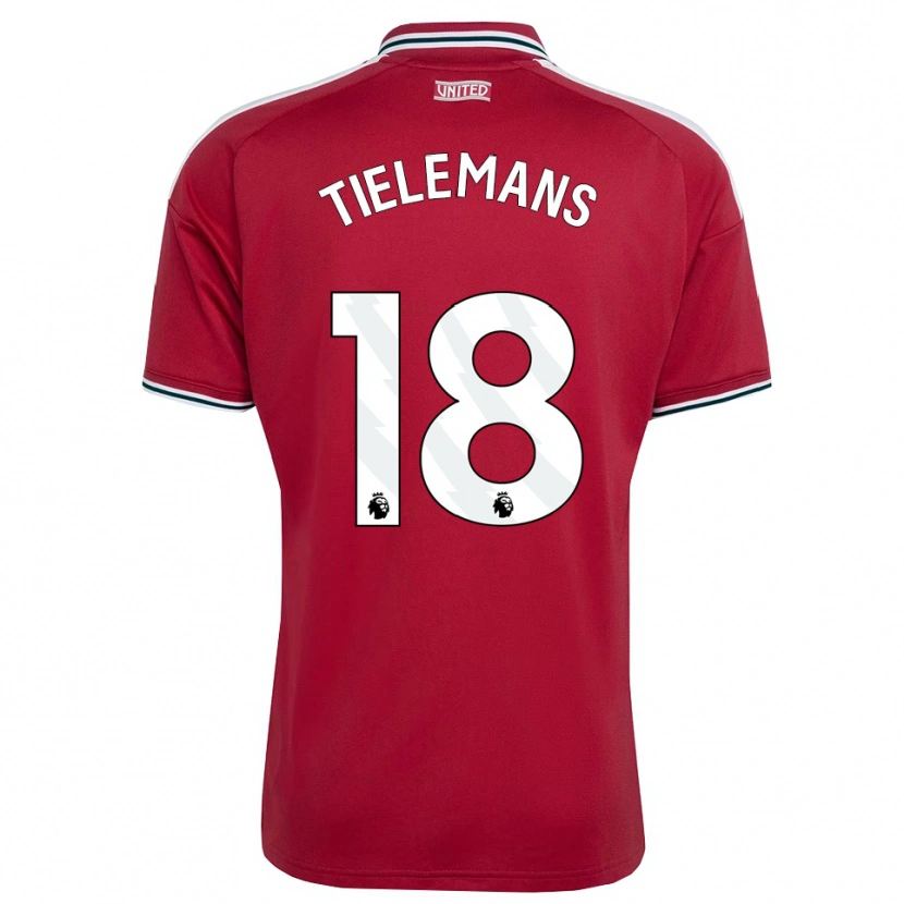 Danxen Damen Youri Tielemans #18 Rot Gelb Weiß Heimtrikot Trikot 2026/27 T-Shirt