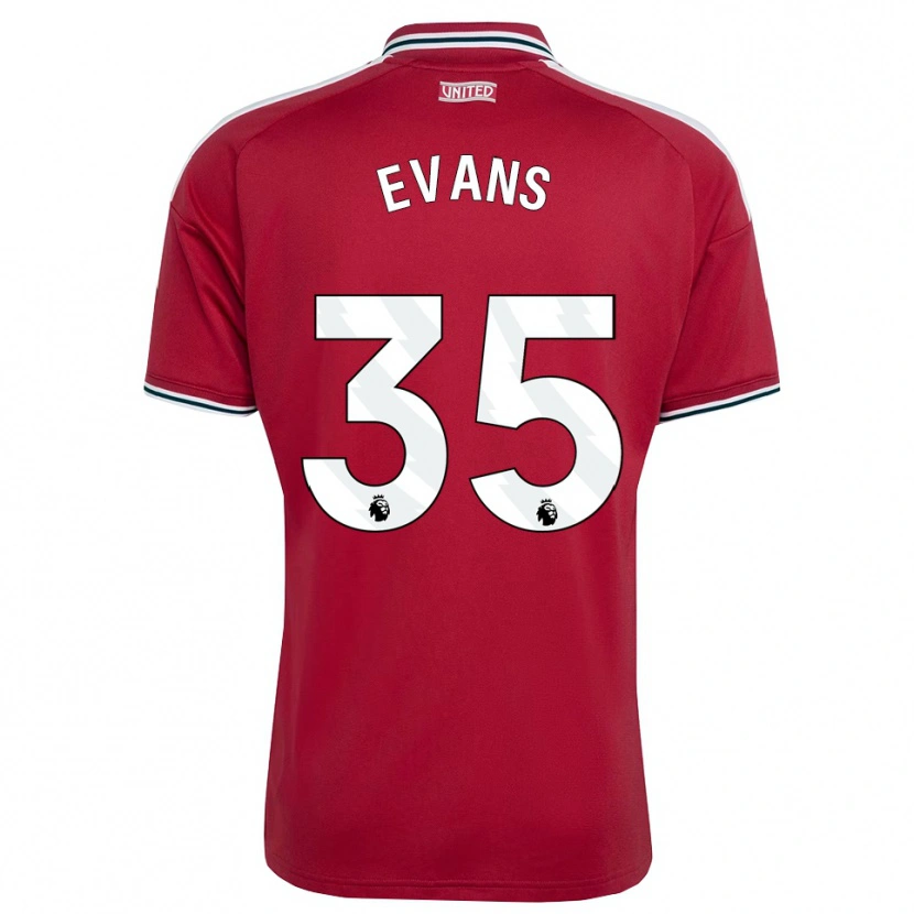 Danxen Damen Jonny Evans #35 Rot Gelb Weiß Heimtrikot Trikot 2026/27 T-Shirt