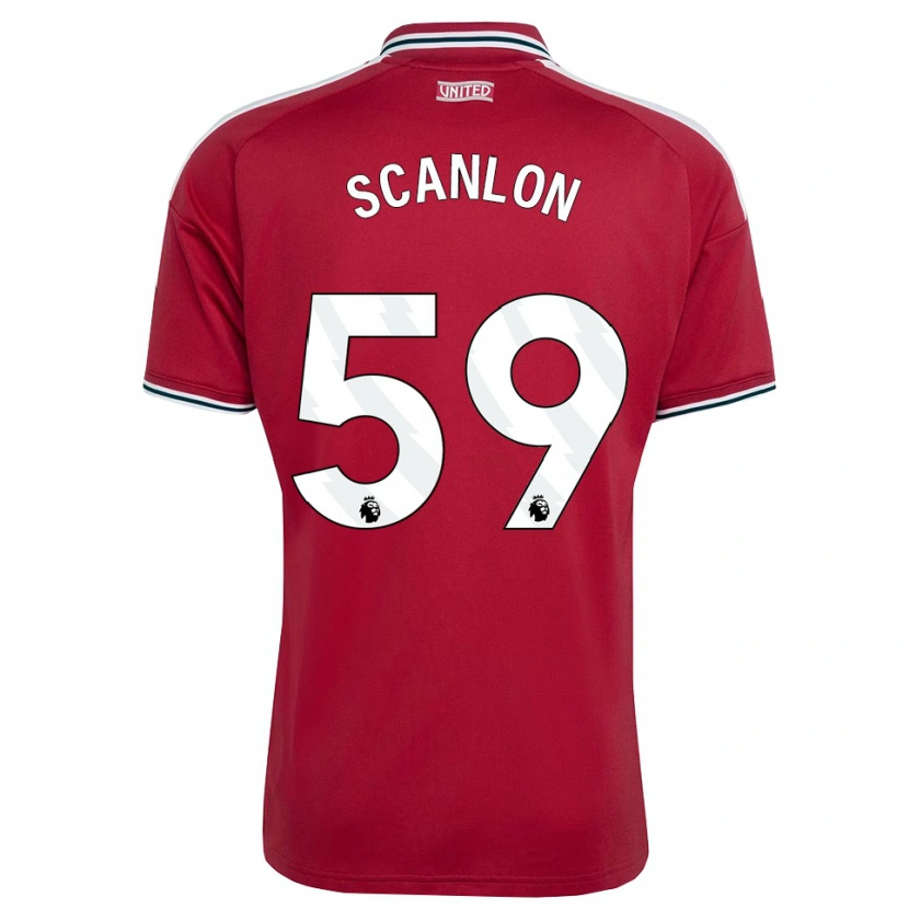 Danxen Damen James Scanlon #59 Rot Gelb Weiß Heimtrikot Trikot 2026/27 T-Shirt
