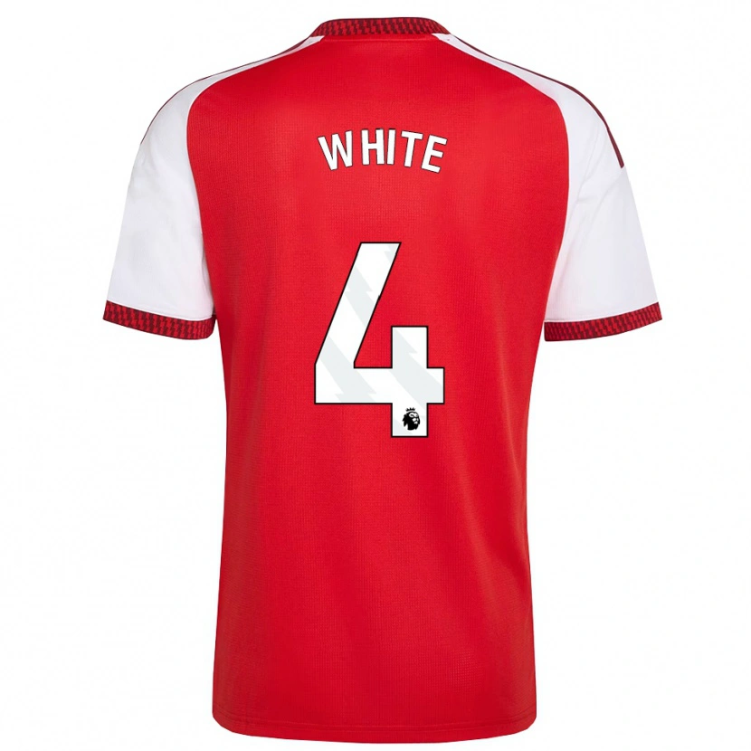 Danxen Damen Ben White #4 Rot Weiß Schwarz Heimtrikot Trikot 2026/27 T-Shirt