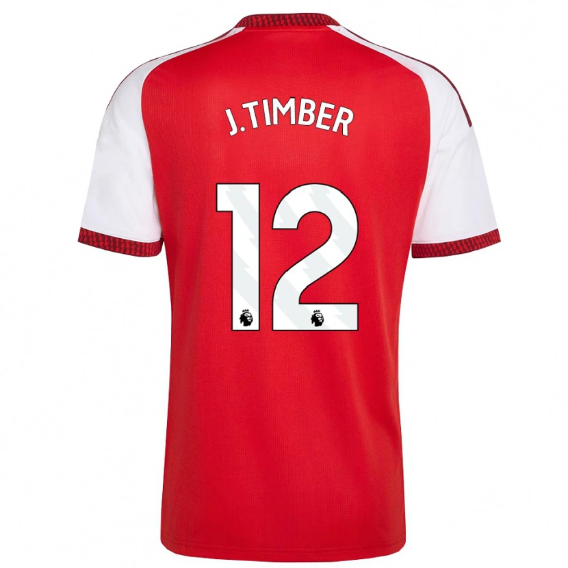 Danxen Damen Jurriën Timber #12 Rot Weiß Schwarz Heimtrikot Trikot 2026/27 T-Shirt