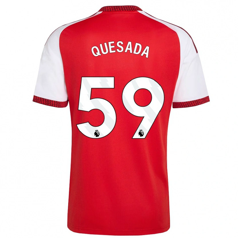 Danxen Damen Elián Quesada #59 Rot Weiß Schwarz Heimtrikot Trikot 2026/27 T-Shirt