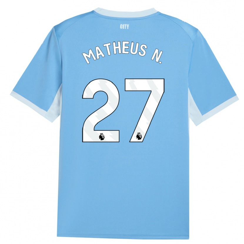 Danxen Damen Matheus Nunes #27 Hellhimmelblau Weiß Heimtrikot Trikot 2026/27 T-Shirt