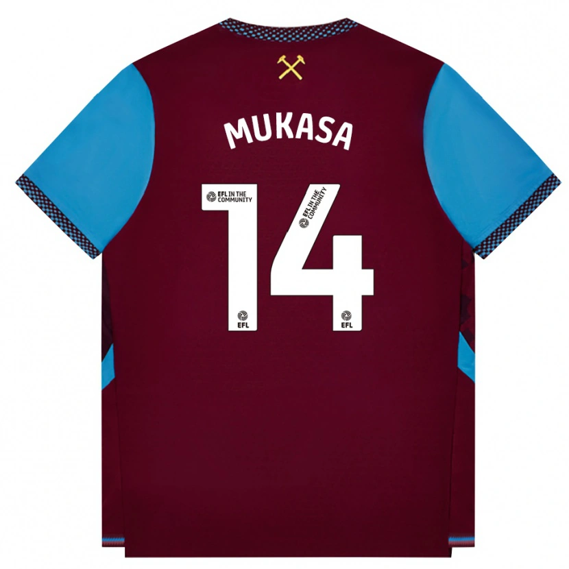 Danxen Damen Divine Mukasa #14 Burgund Kornblumenblau Heimtrikot Trikot 2026/27 T-Shirt