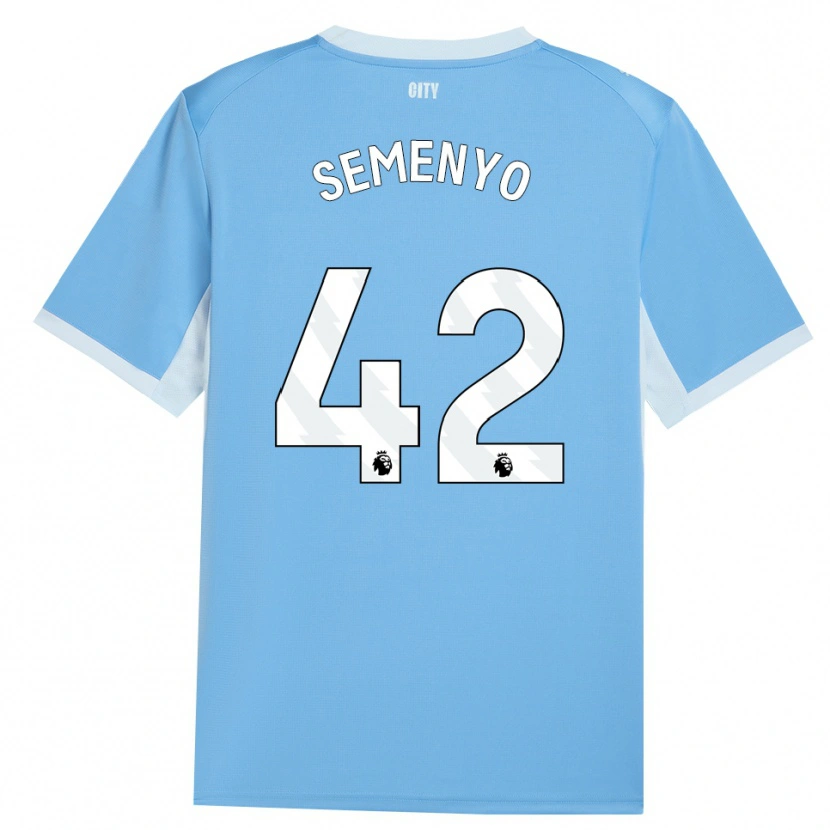 Danxen Damen Antoine Semenyo #42 Hellhimmelblau Weiß Heimtrikot Trikot 2026/27 T-Shirt