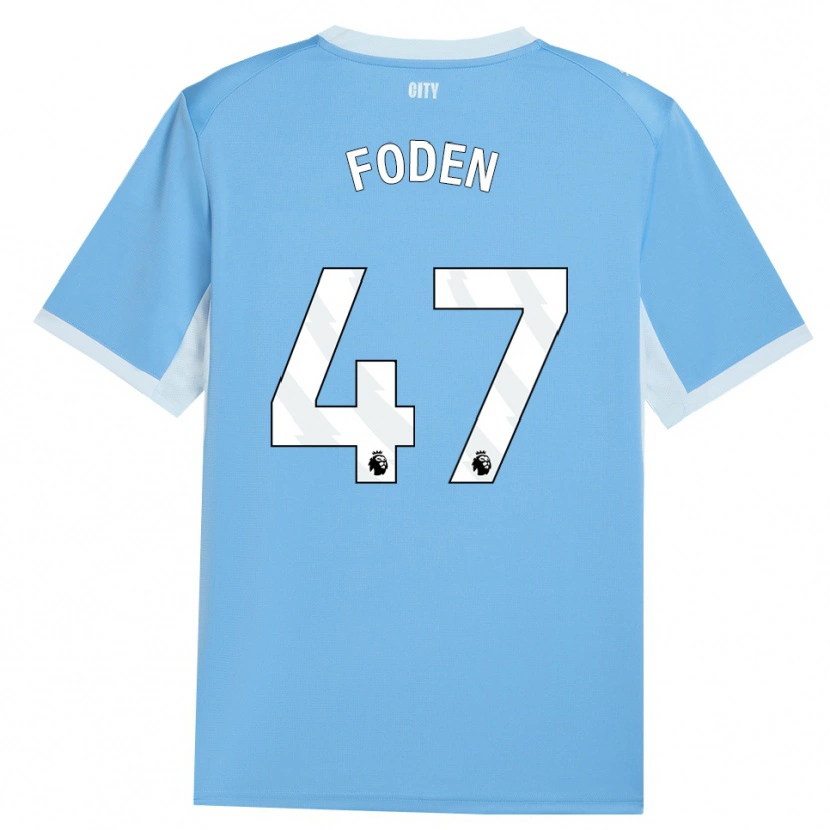Danxen Damen Phil Foden #47 Hellhimmelblau Weiß Heimtrikot Trikot 2026/27 T-Shirt