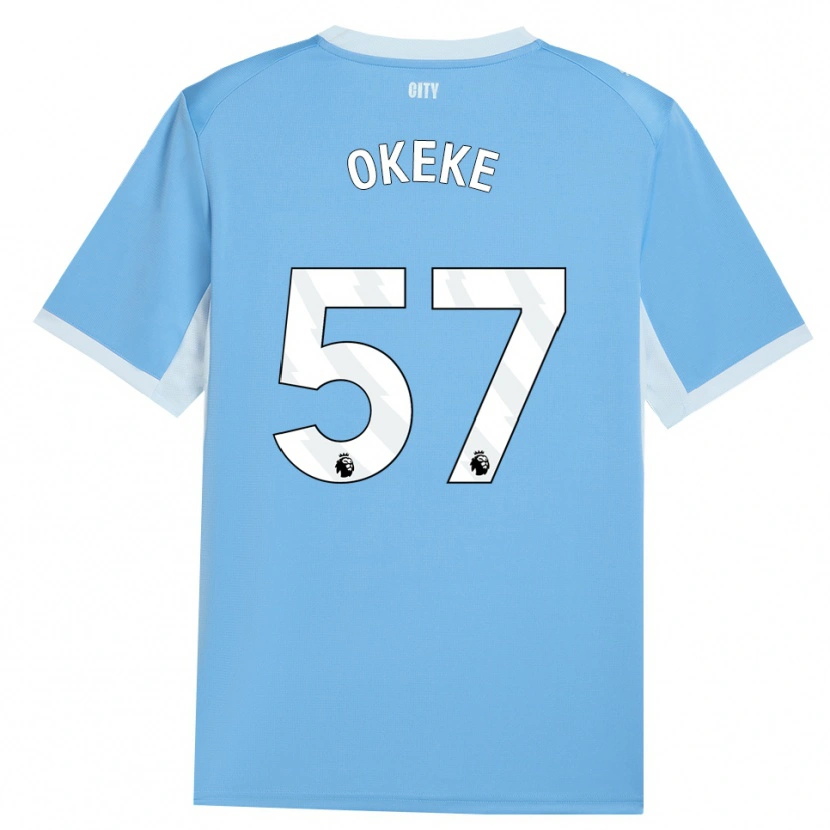 Danxen Damen Michael Okeke #57 Hellhimmelblau Weiß Heimtrikot Trikot 2026/27 T-Shirt