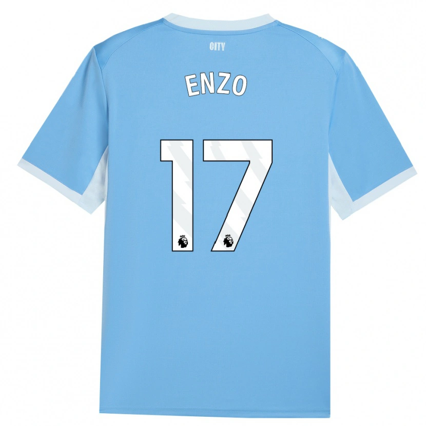 Danxen Damen Enzo Fernández #17 Hellhimmelblau Weiß Heimtrikot Trikot 2026/27 T-Shirt